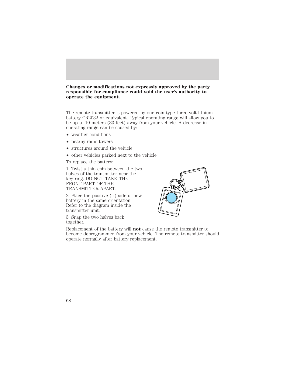 Controls and features | FORD 2001 F-150 v.1 User Manual | Page 68 / 224