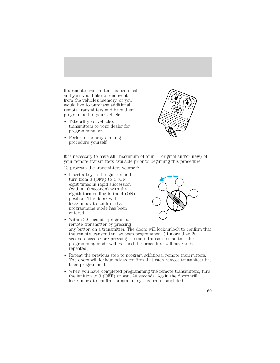 Controls and features | FORD 2001 F-150 v.1 User Manual | Page 69 / 224