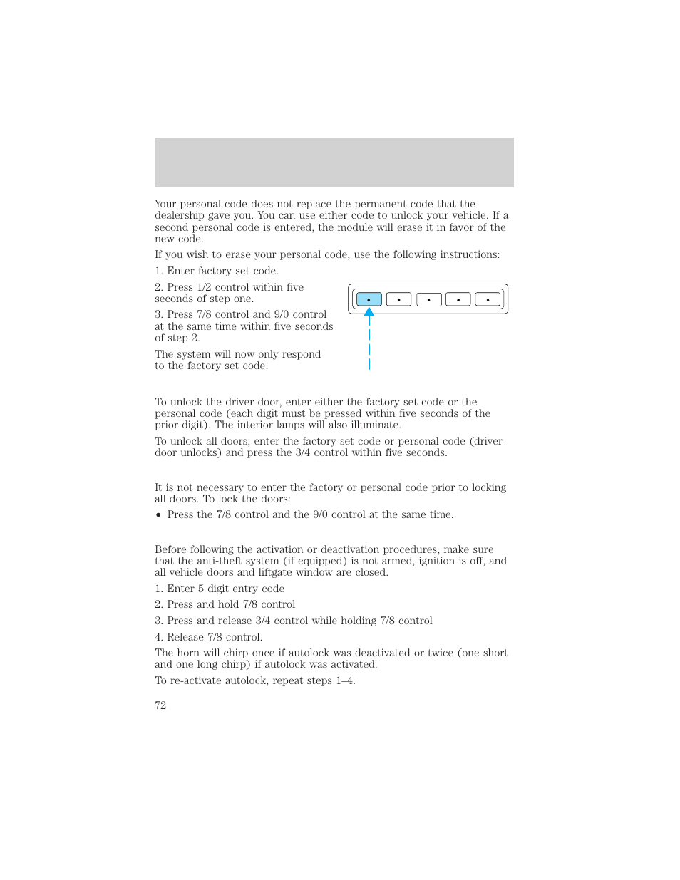 Controls and features | FORD 2001 F-150 v.1 User Manual | Page 72 / 224