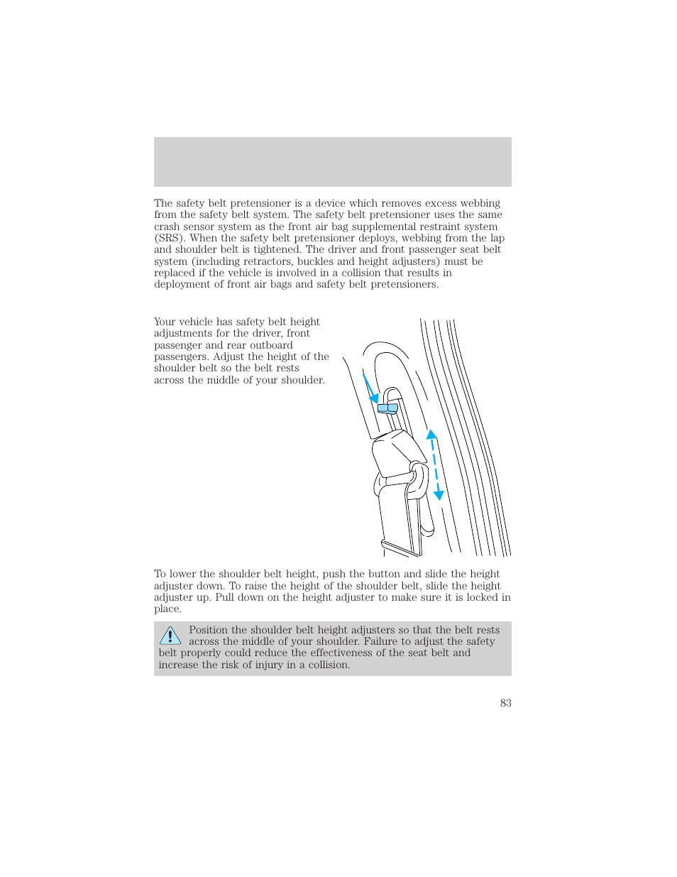 Seating and safety restraints | FORD 2001 F-150 v.1 User Manual | Page 83 / 224