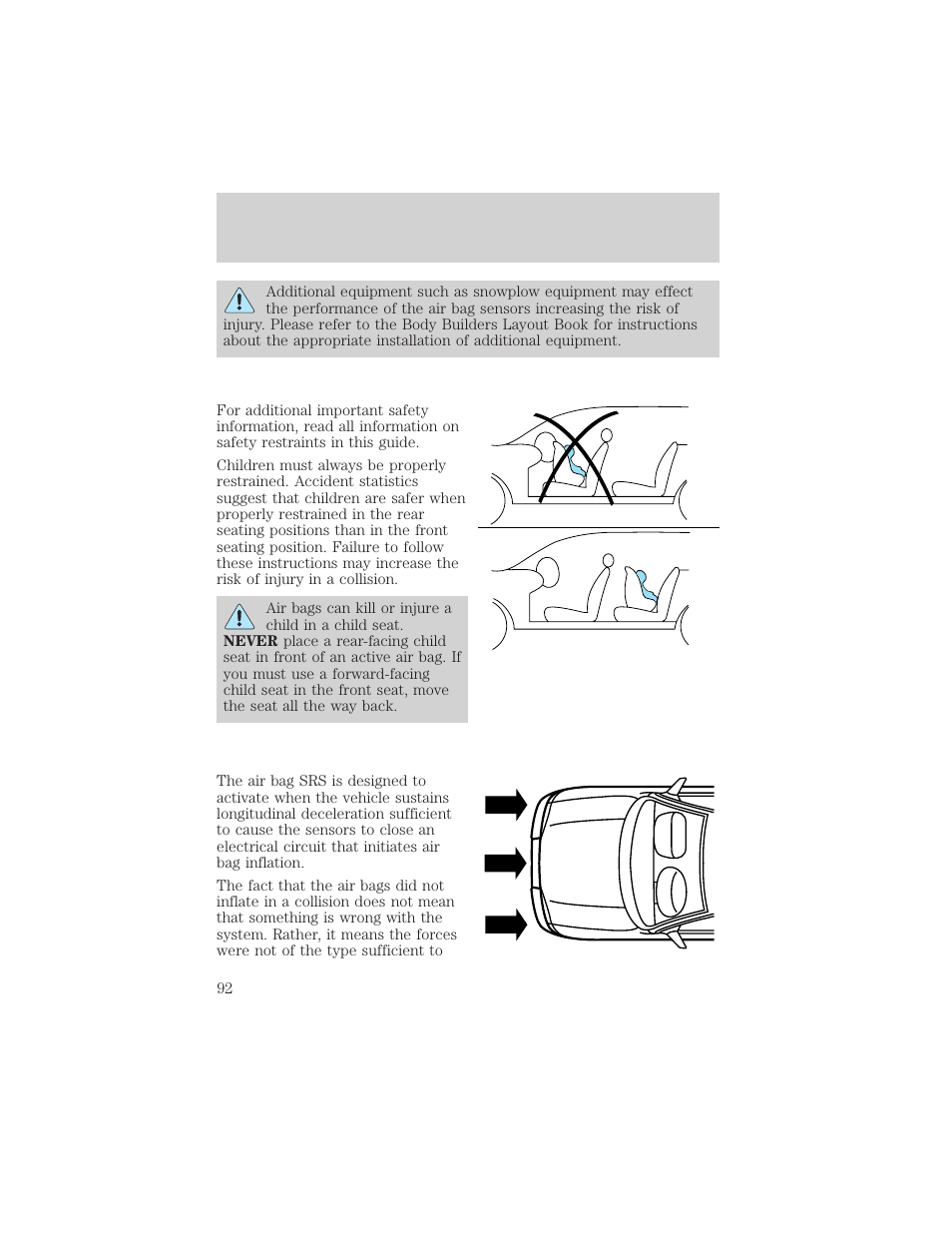 Seating and safety restraints | FORD 2001 F-150 v.1 User Manual | Page 92 / 224