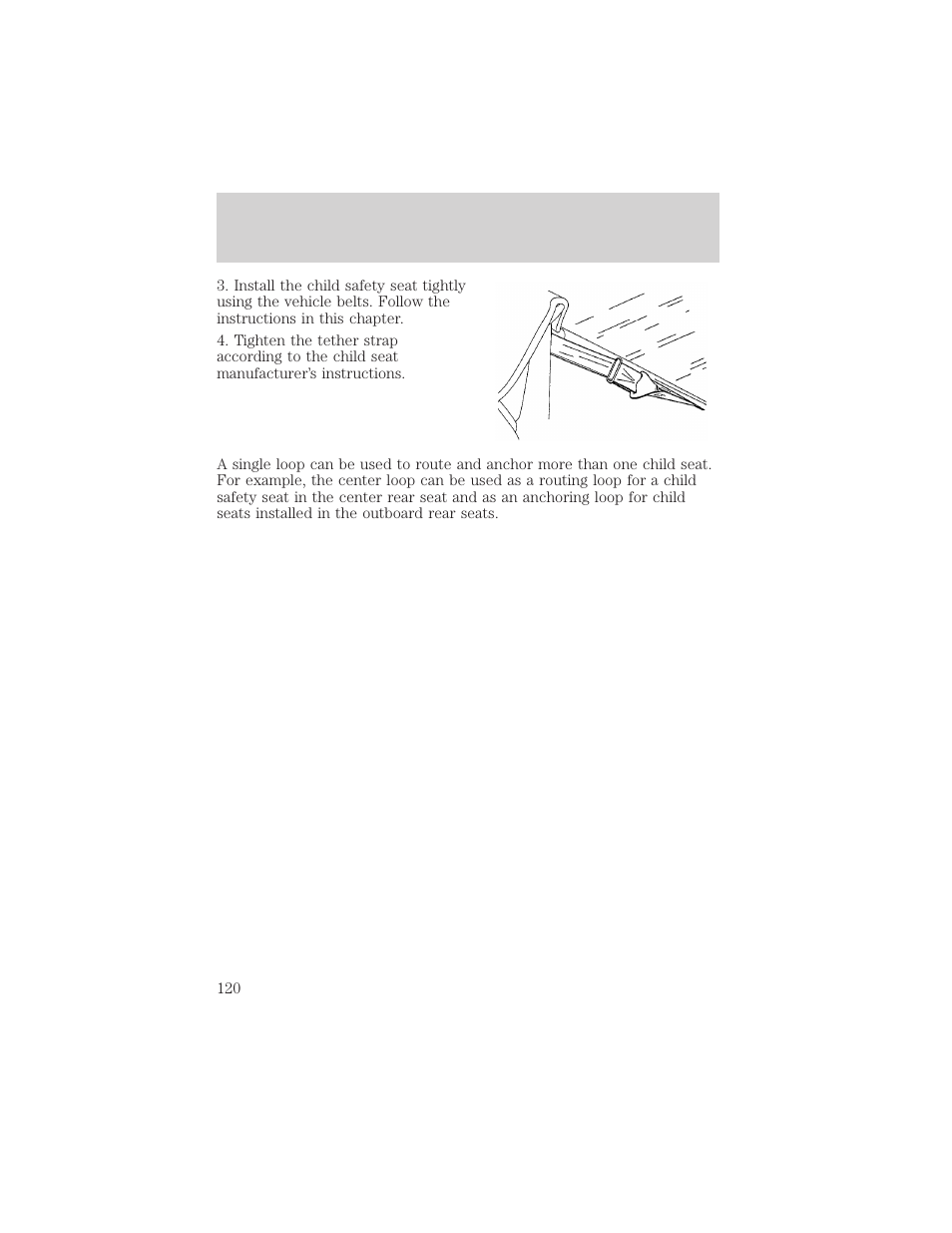 Seating and safety restraints | FORD 2001 F-550 v.1 User Manual | Page 120 / 272