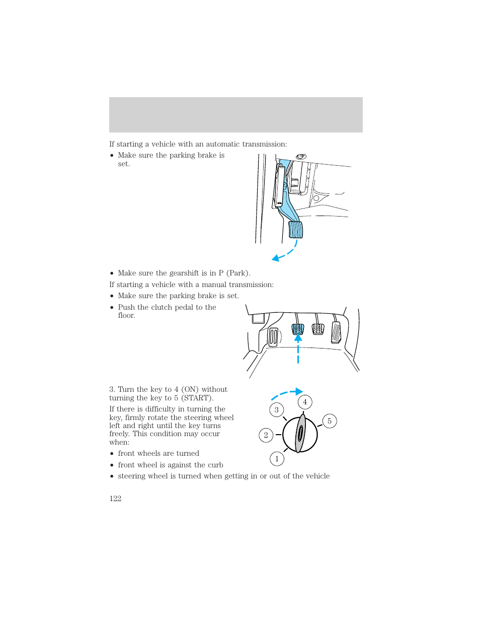 Starting | FORD 2001 F-550 v.1 User Manual | Page 122 / 272