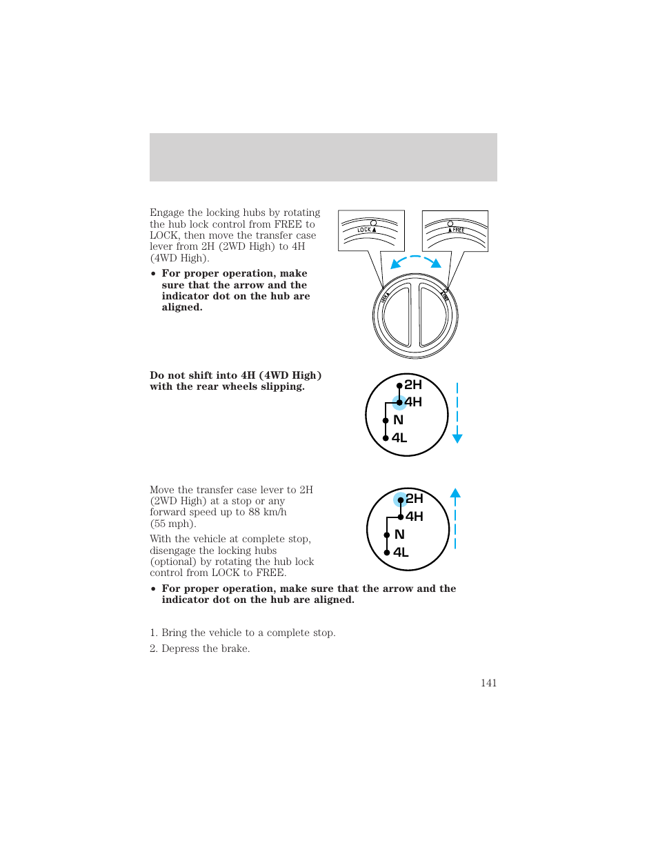 Driving | FORD 2001 F-550 v.1 User Manual | Page 141 / 272