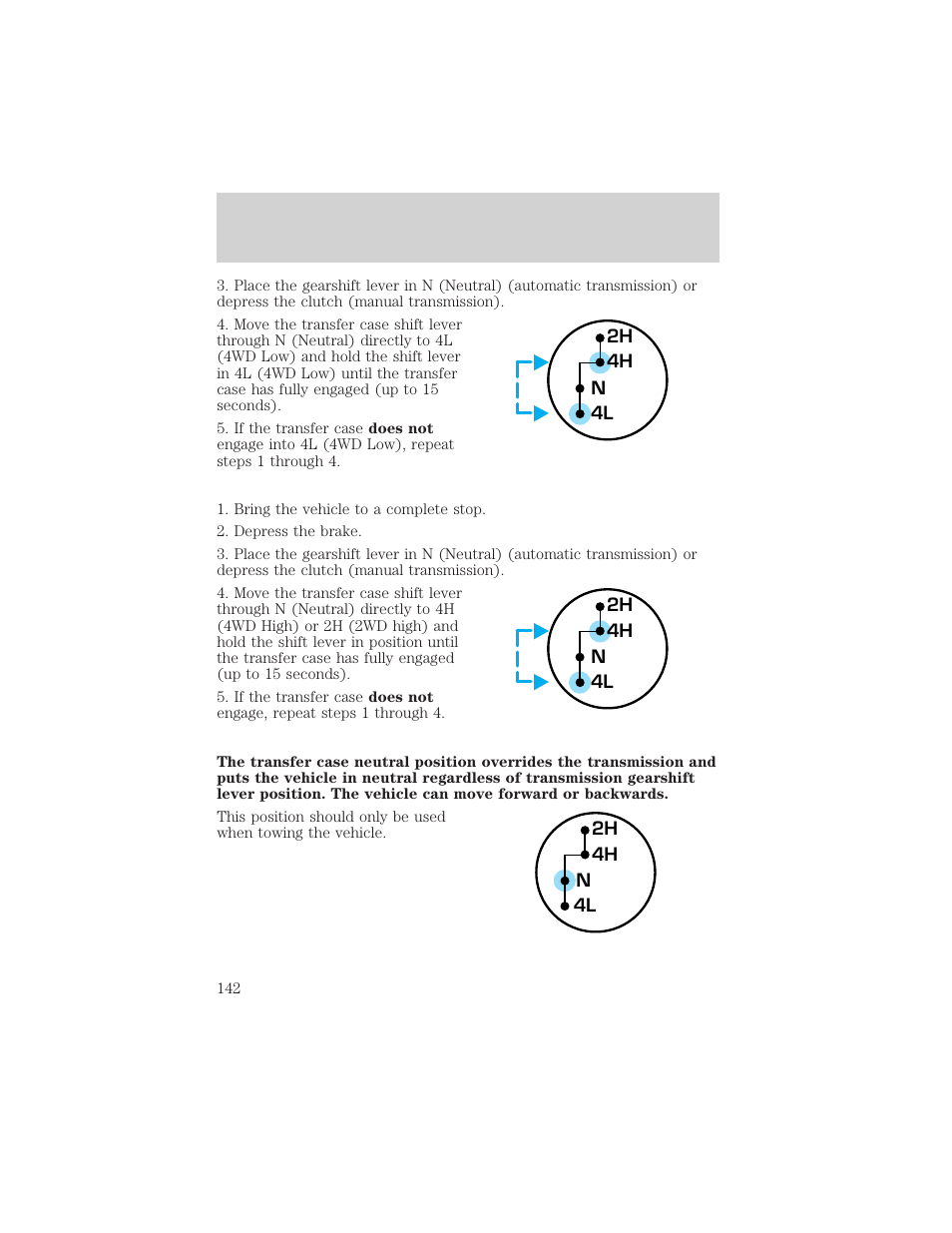 Driving | FORD 2001 F-550 v.1 User Manual | Page 142 / 272
