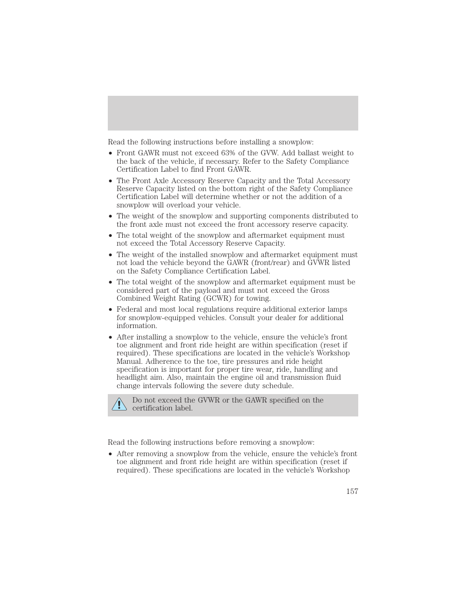 Driving | FORD 2001 F-550 v.1 User Manual | Page 157 / 272