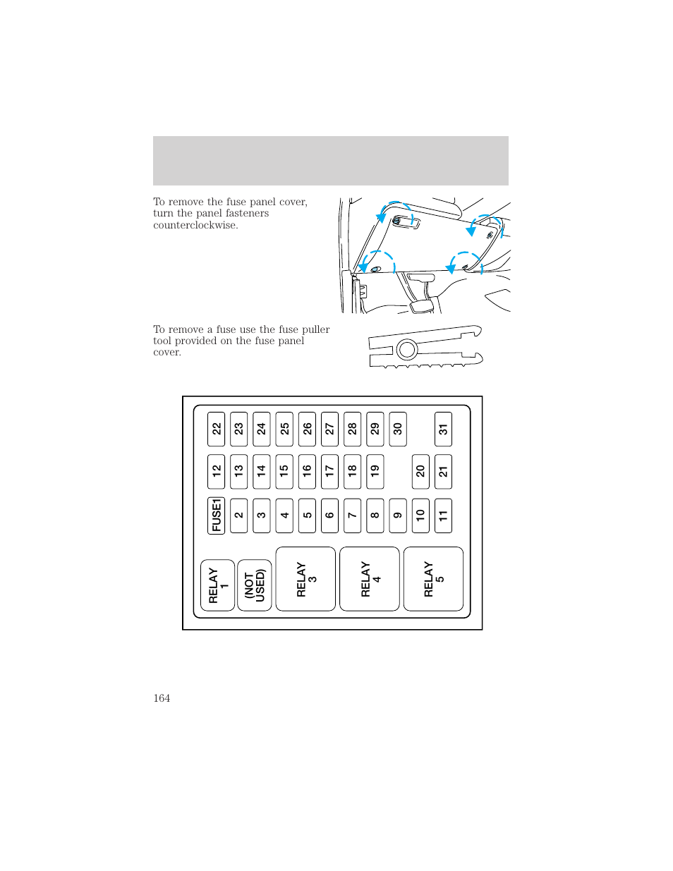 Roadside emergencies | FORD 2001 F-550 v.1 User Manual | Page 164 / 272