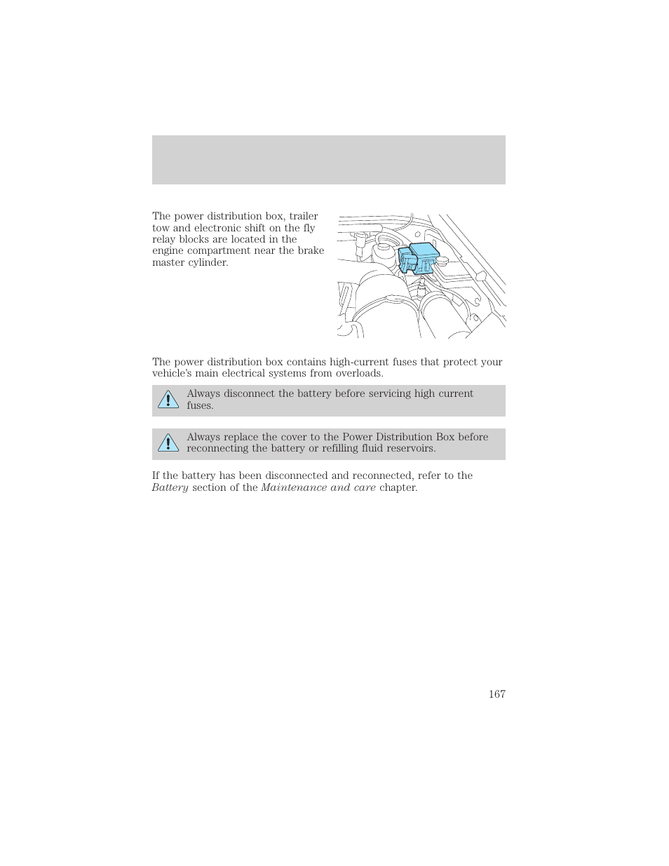 Roadside emergencies | FORD 2001 F-550 v.1 User Manual | Page 167 / 272