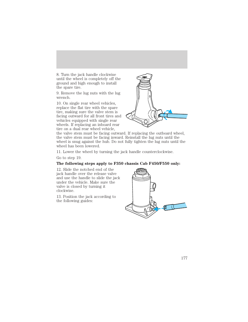 Roadside emergencies | FORD 2001 F-550 v.1 User Manual | Page 177 / 272