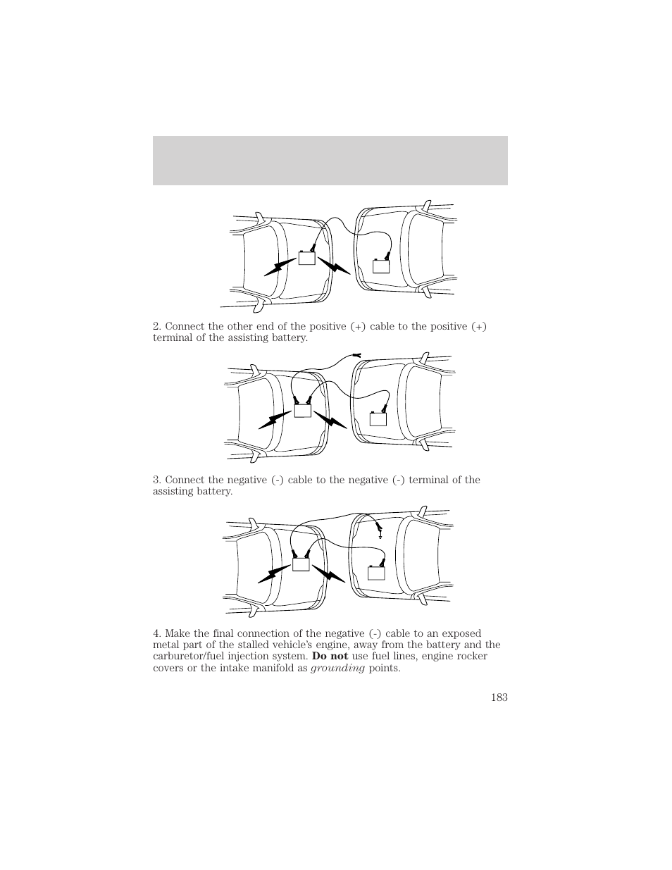 Roadside emergencies | FORD 2001 F-550 v.1 User Manual | Page 183 / 272