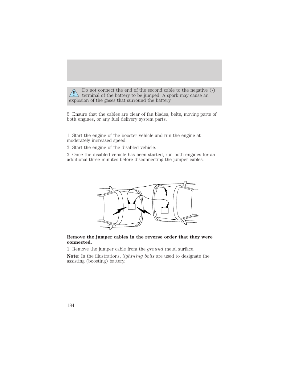 Roadside emergencies | FORD 2001 F-550 v.1 User Manual | Page 184 / 272