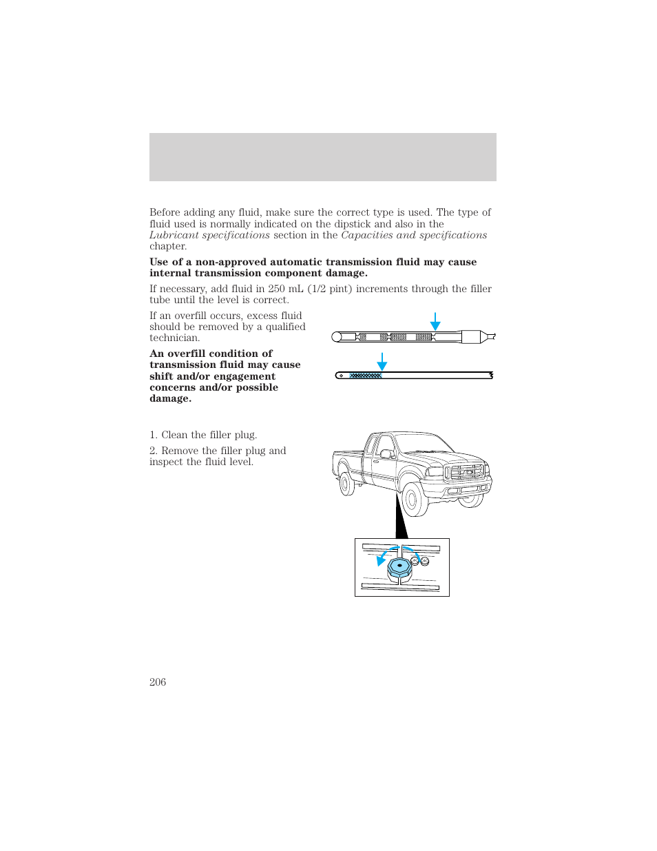 Maintenance and care | FORD 2001 F-550 v.1 User Manual | Page 206 / 272