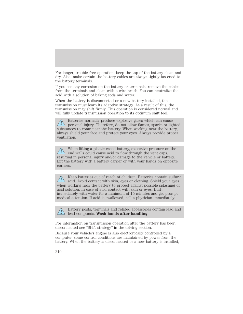 Maintenance and care | FORD 2001 F-550 v.1 User Manual | Page 210 / 272