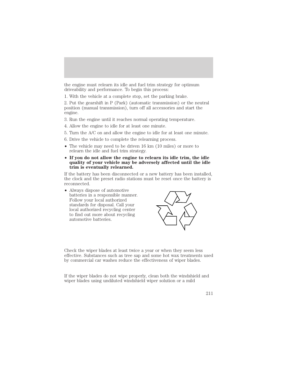 Maintenance and care | FORD 2001 F-550 v.1 User Manual | Page 211 / 272