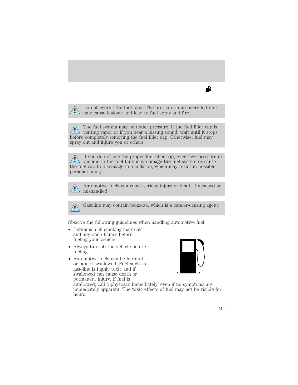 Maintenance and care | FORD 2001 F-550 v.1 User Manual | Page 217 / 272