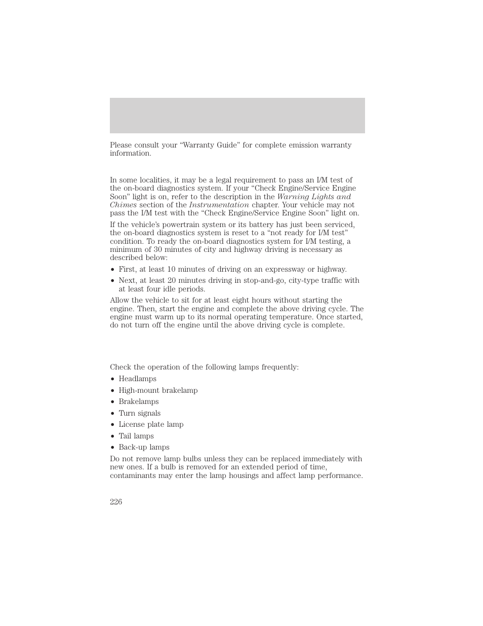 Maintenance and care | FORD 2001 F-550 v.1 User Manual | Page 226 / 272