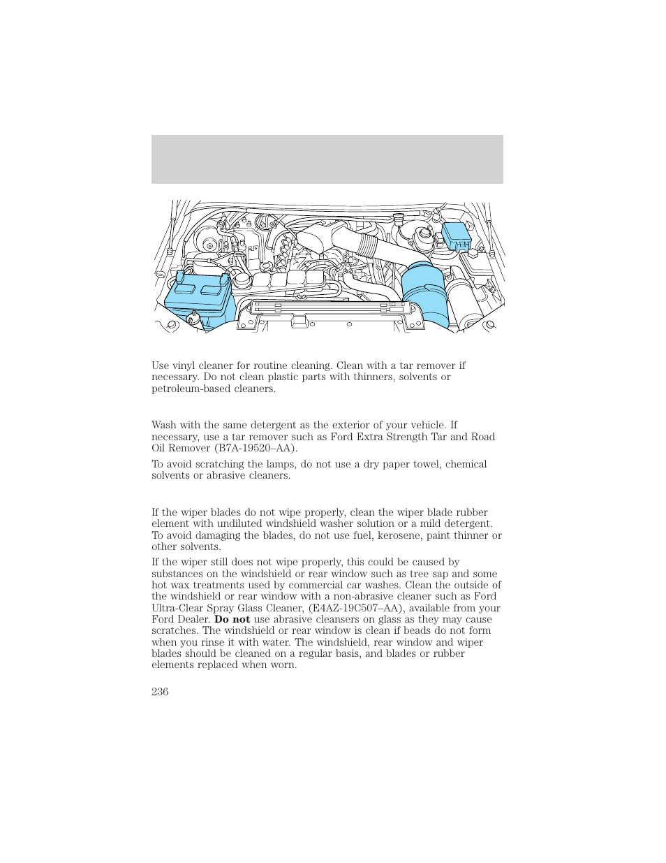 Maintenance and care | FORD 2001 F-550 v.1 User Manual | Page 236 / 272