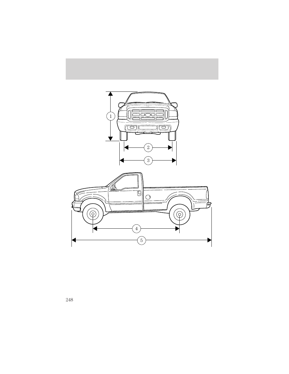 Capacities and specifications | FORD 2001 F-550 v.1 User Manual | Page 248 / 272