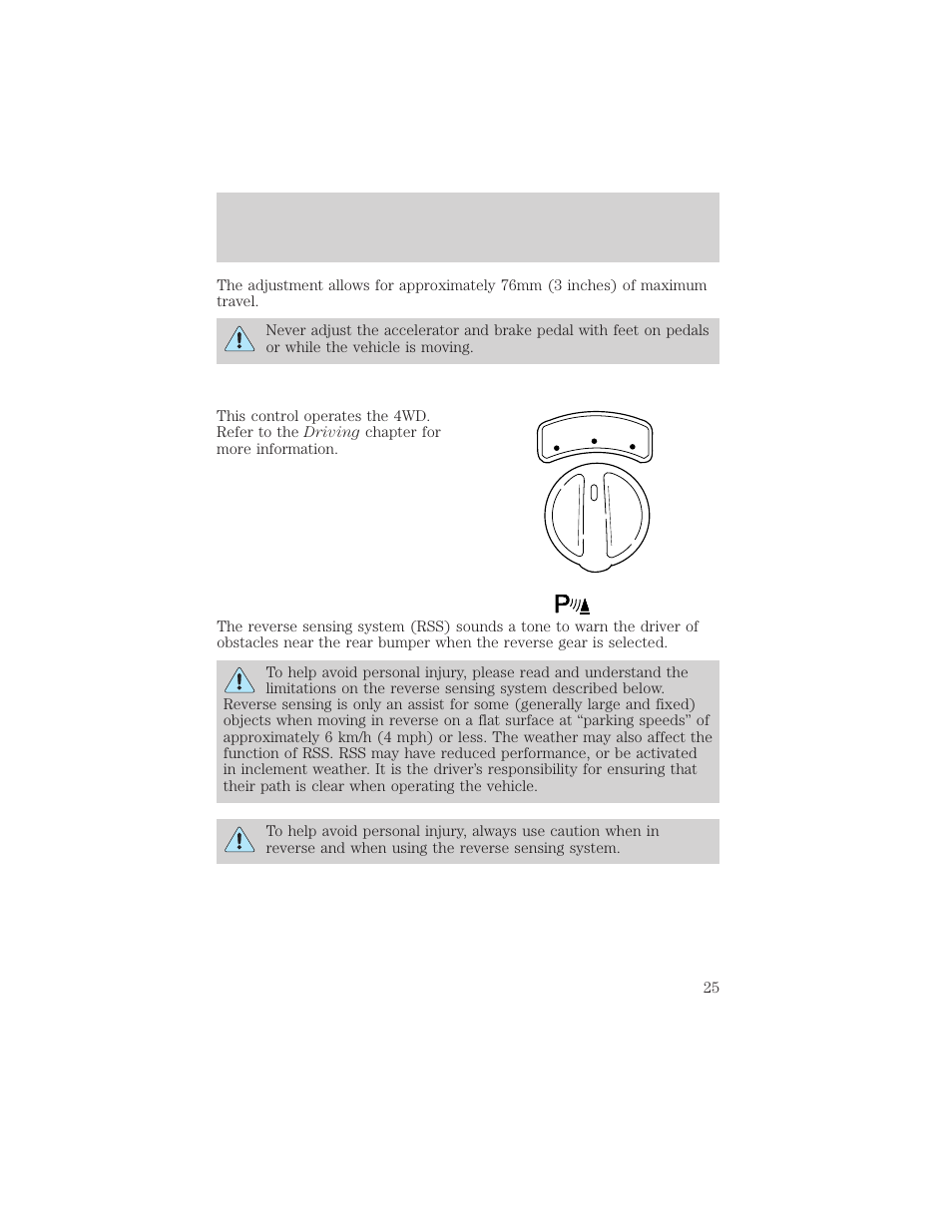 Controls and features | FORD 2001 F-550 v.1 User Manual | Page 25 / 272