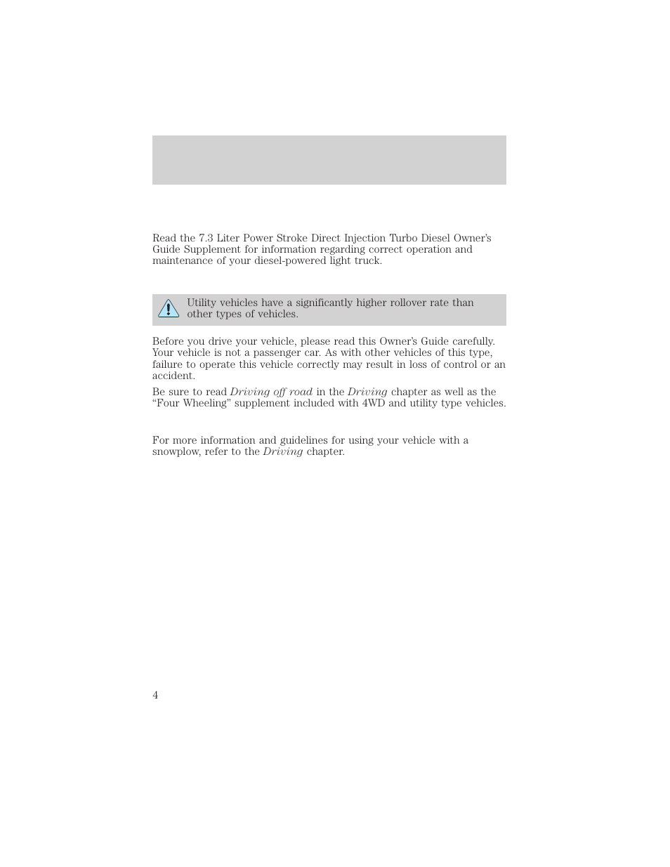 Introduction | FORD 2001 F-550 v.1 User Manual | Page 4 / 272