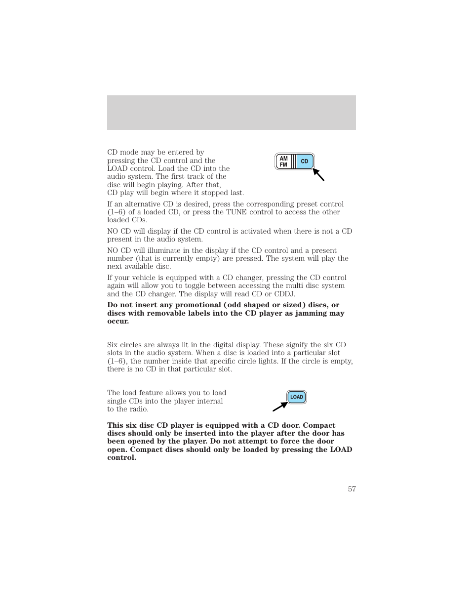 Controls and features | FORD 2001 F-550 v.1 User Manual | Page 57 / 272