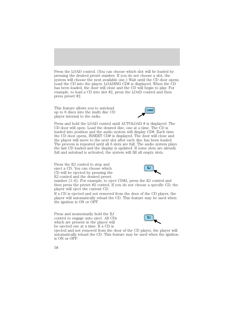 Controls and features | FORD 2001 F-550 v.1 User Manual | Page 58 / 272