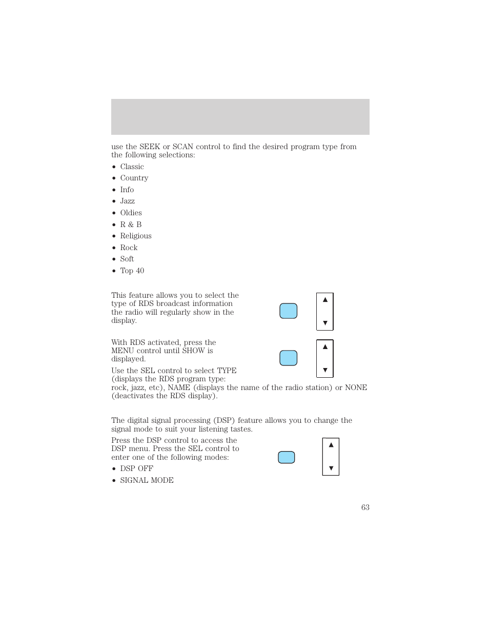 Controls and features | FORD 2001 F-550 v.1 User Manual | Page 63 / 272