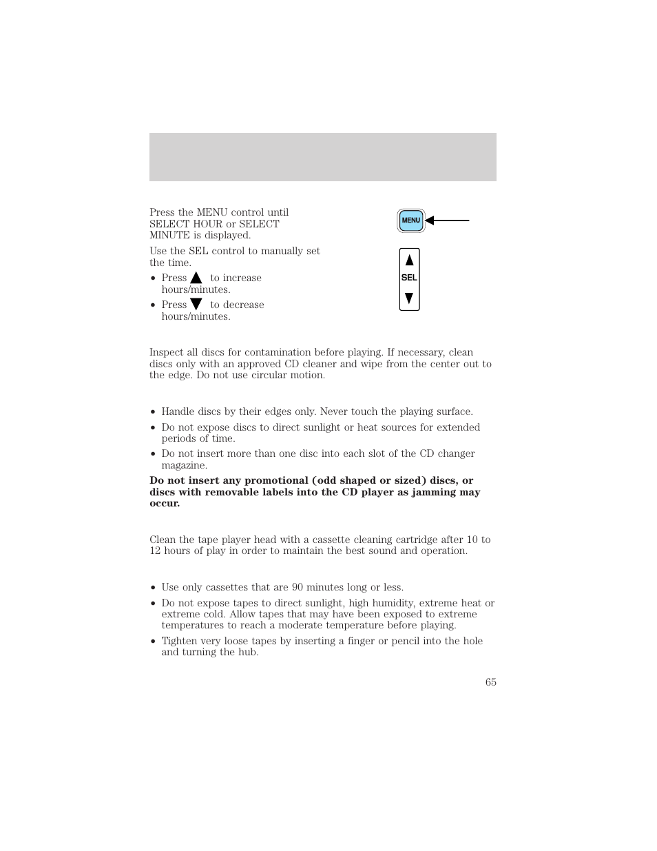 Controls and features | FORD 2001 F-550 v.1 User Manual | Page 65 / 272