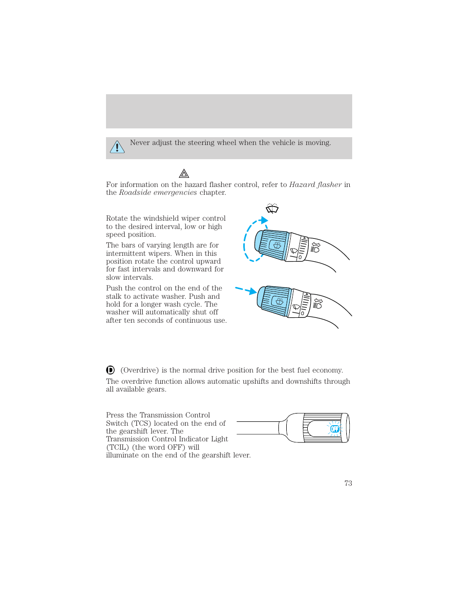 Controls and features | FORD 2001 F-550 v.1 User Manual | Page 73 / 272