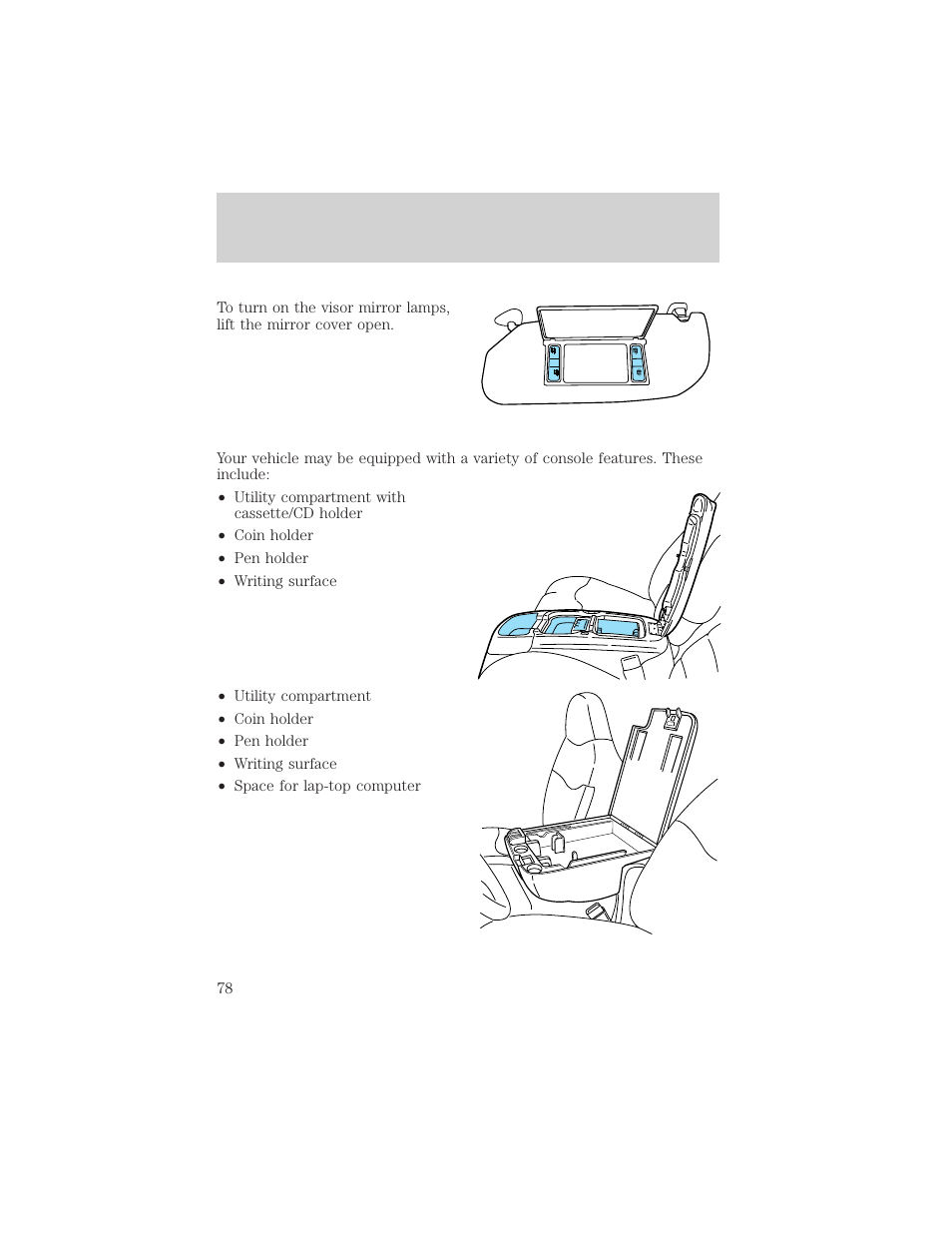 Controls and features | FORD 2001 F-550 v.1 User Manual | Page 78 / 272