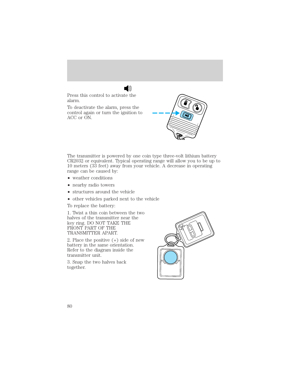 Controls and features | FORD 2001 F-550 v.1 User Manual | Page 80 / 272