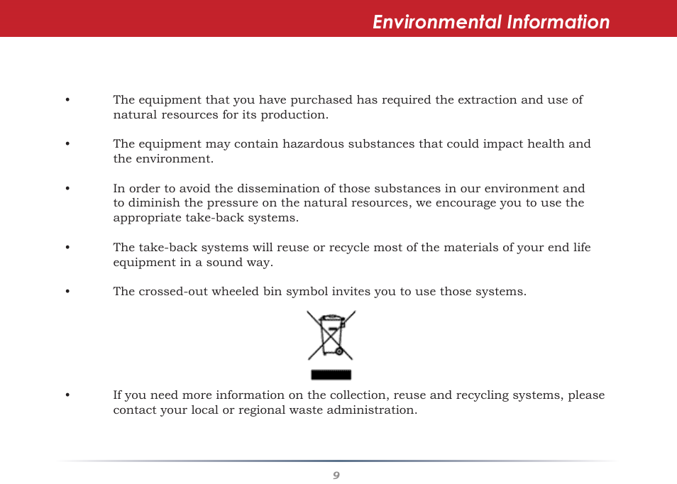 Environmental information | Buffalo Technology WHR-HP-AG108 User Manual | Page 9 / 11