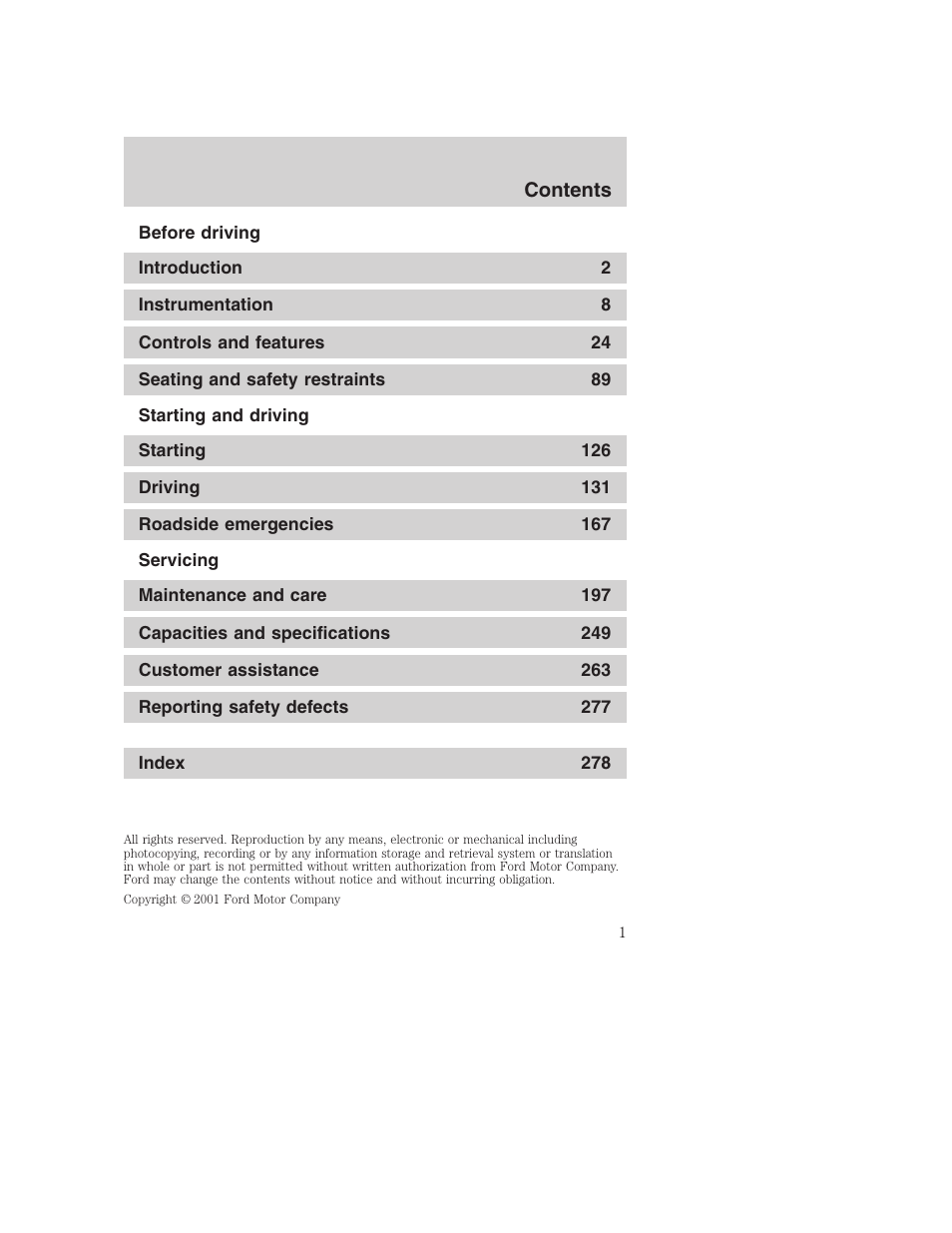 FORD 2001 F-550 v.2 User Manual | 288 pages