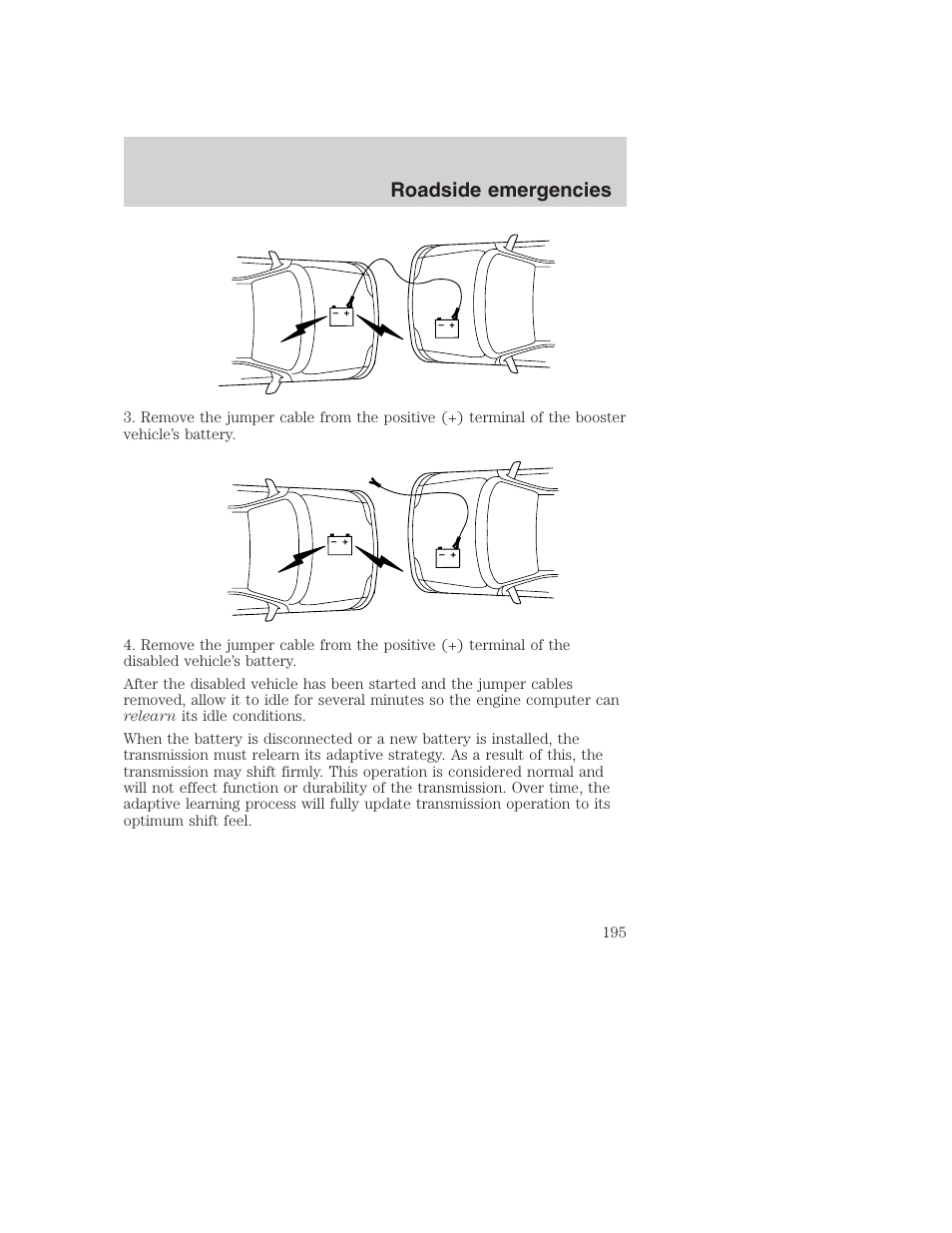 Roadside emergencies | FORD 2001 F-550 v.2 User Manual | Page 195 / 288