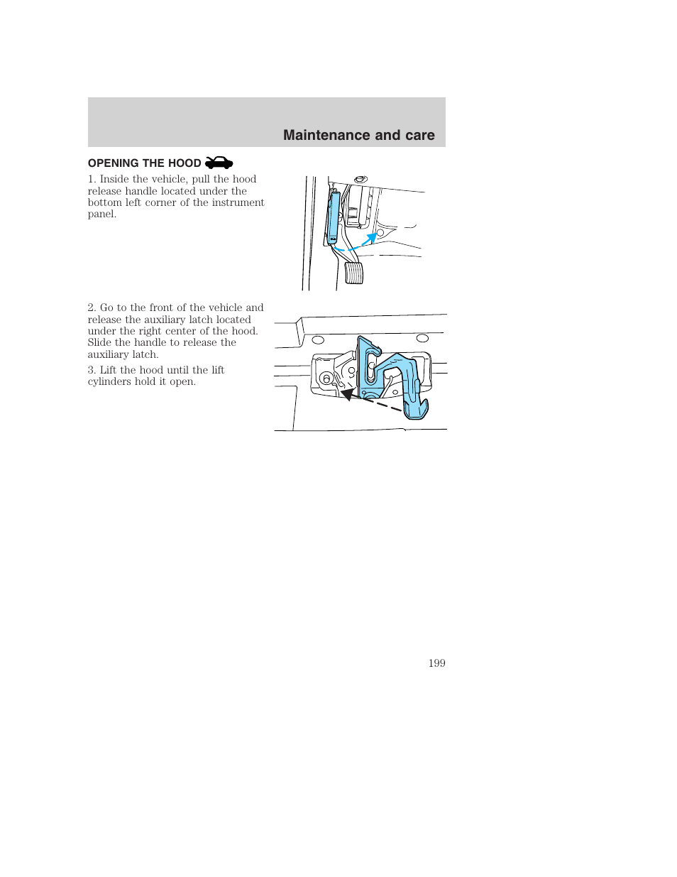Maintenance and care | FORD 2001 F-550 v.2 User Manual | Page 199 / 288