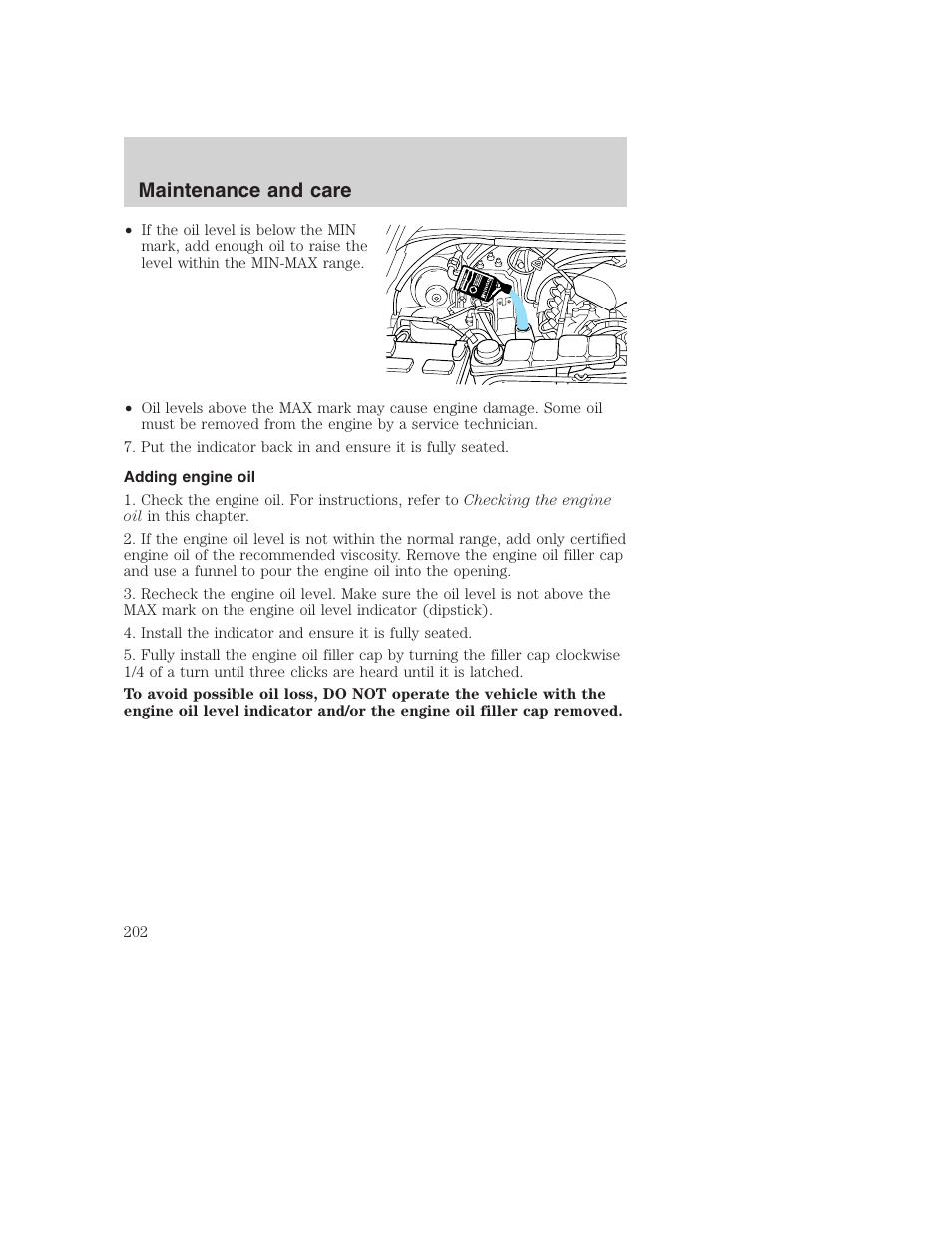 Maintenance and care | FORD 2001 F-550 v.2 User Manual | Page 202 / 288