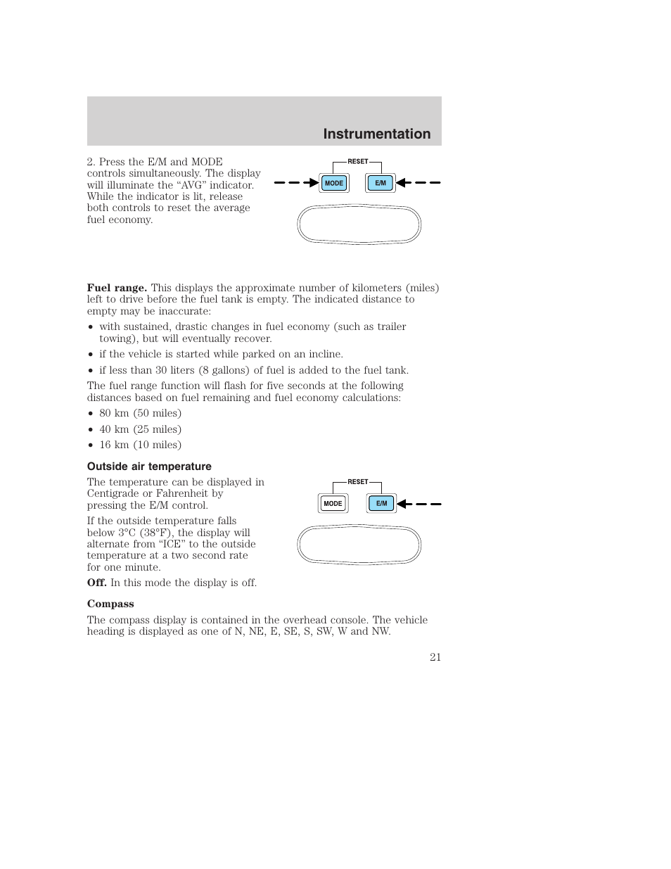 Instrumentation | FORD 2001 F-550 v.2 User Manual | Page 21 / 288