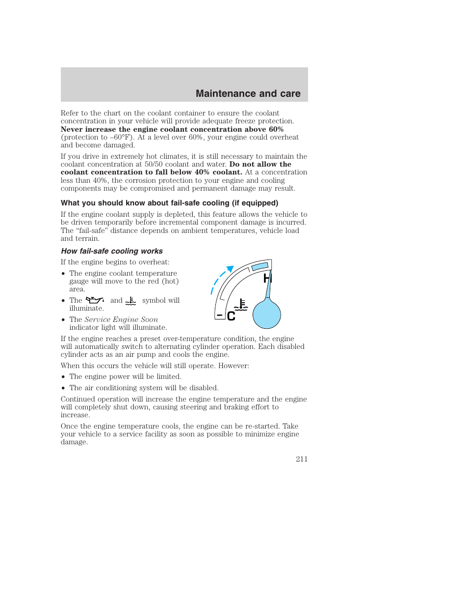 Maintenance and care | FORD 2001 F-550 v.2 User Manual | Page 211 / 288