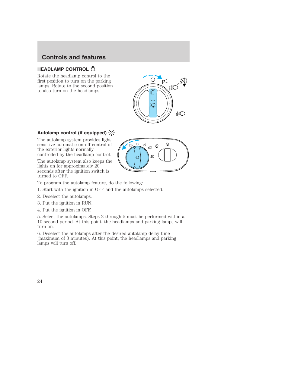 Controls and features | FORD 2001 F-550 v.2 User Manual | Page 24 / 288