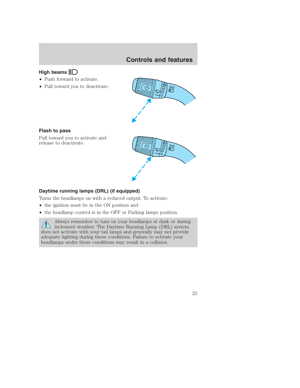 Controls and features | FORD 2001 F-550 v.2 User Manual | Page 25 / 288