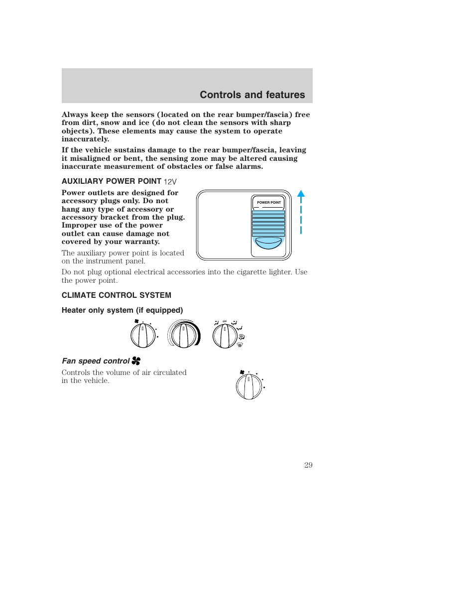 Controls and features | FORD 2001 F-550 v.2 User Manual | Page 29 / 288