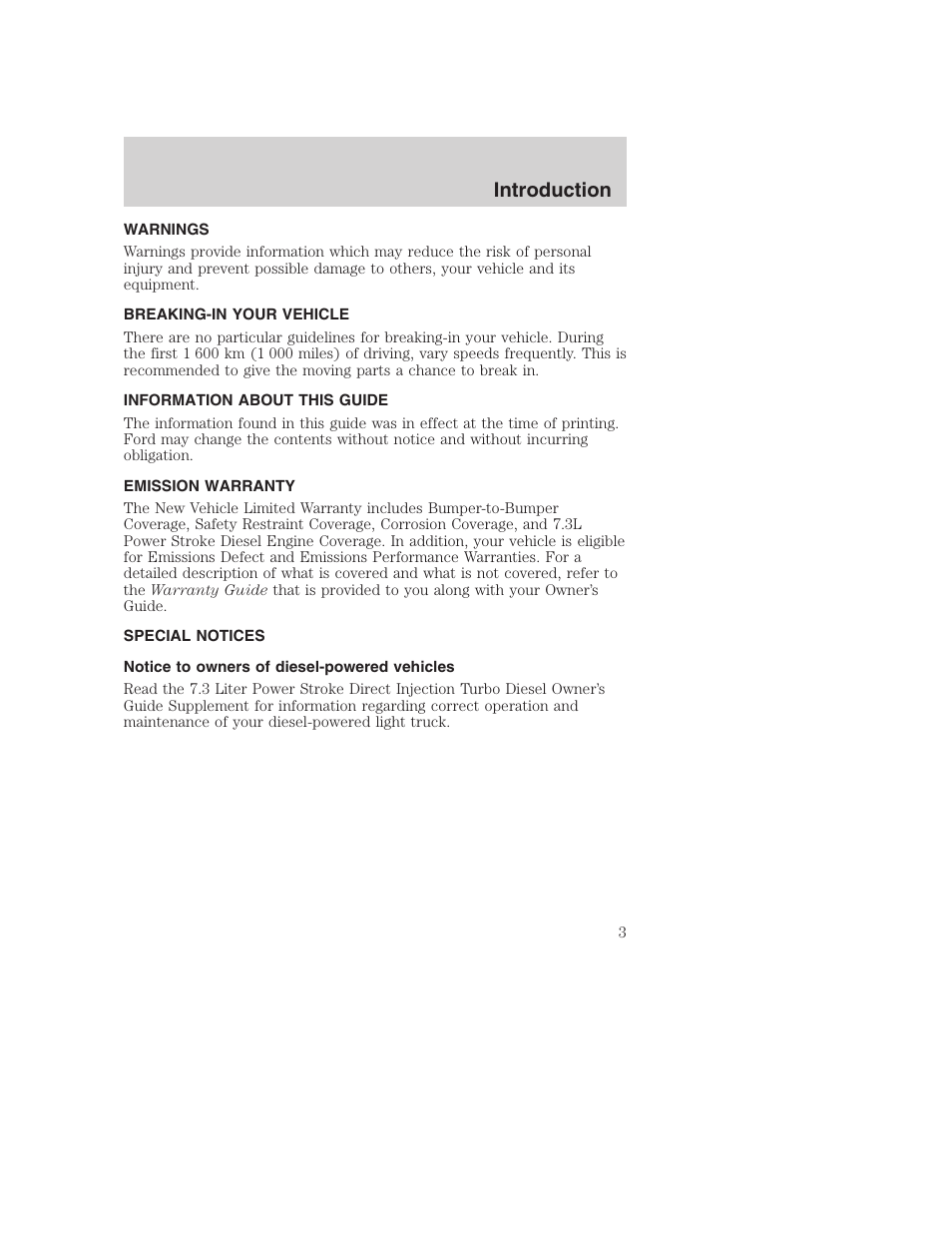 Introduction | FORD 2001 F-550 v.2 User Manual | Page 3 / 288