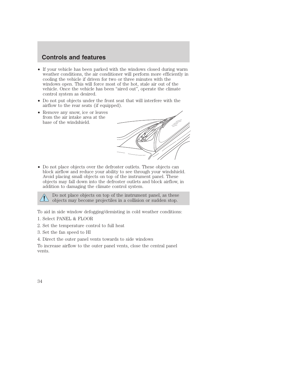 Controls and features | FORD 2001 F-550 v.2 User Manual | Page 34 / 288