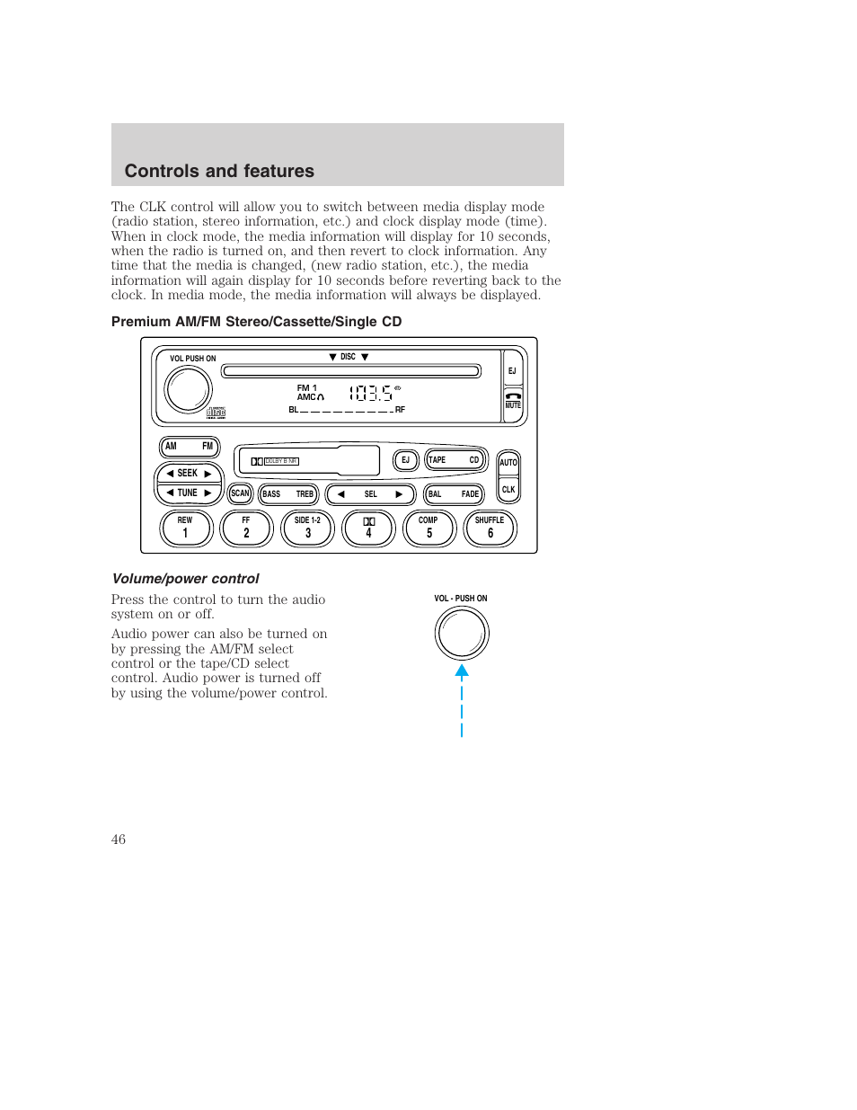Controls and features | FORD 2001 F-550 v.2 User Manual | Page 46 / 288