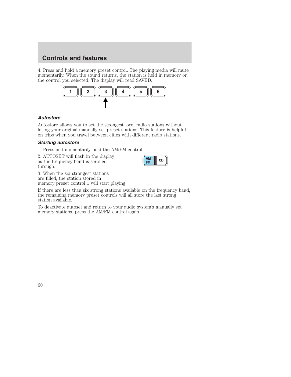 Controls and features | FORD 2001 F-550 v.2 User Manual | Page 60 / 288