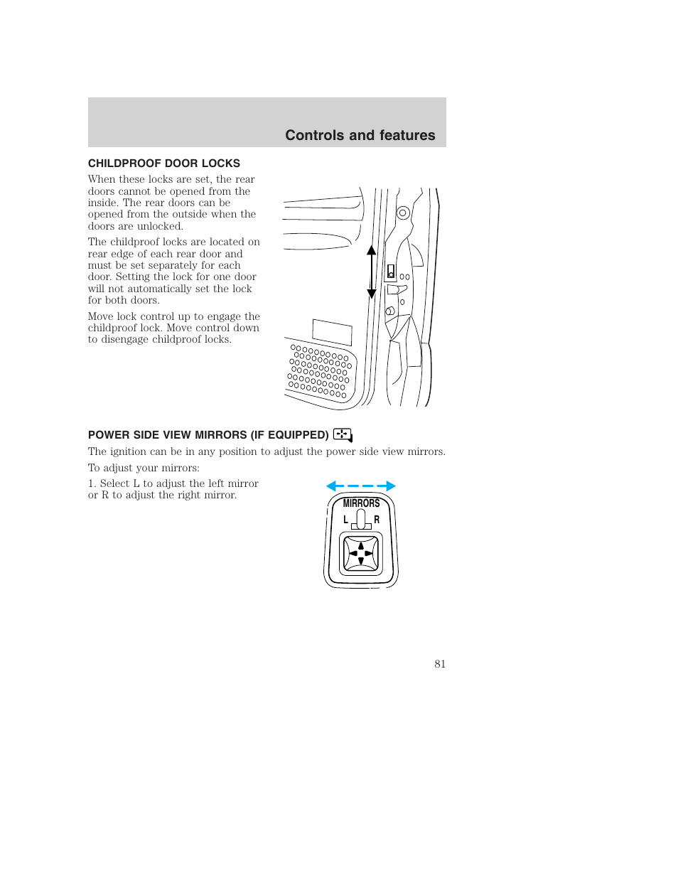Controls and features | FORD 2001 F-550 v.2 User Manual | Page 81 / 288