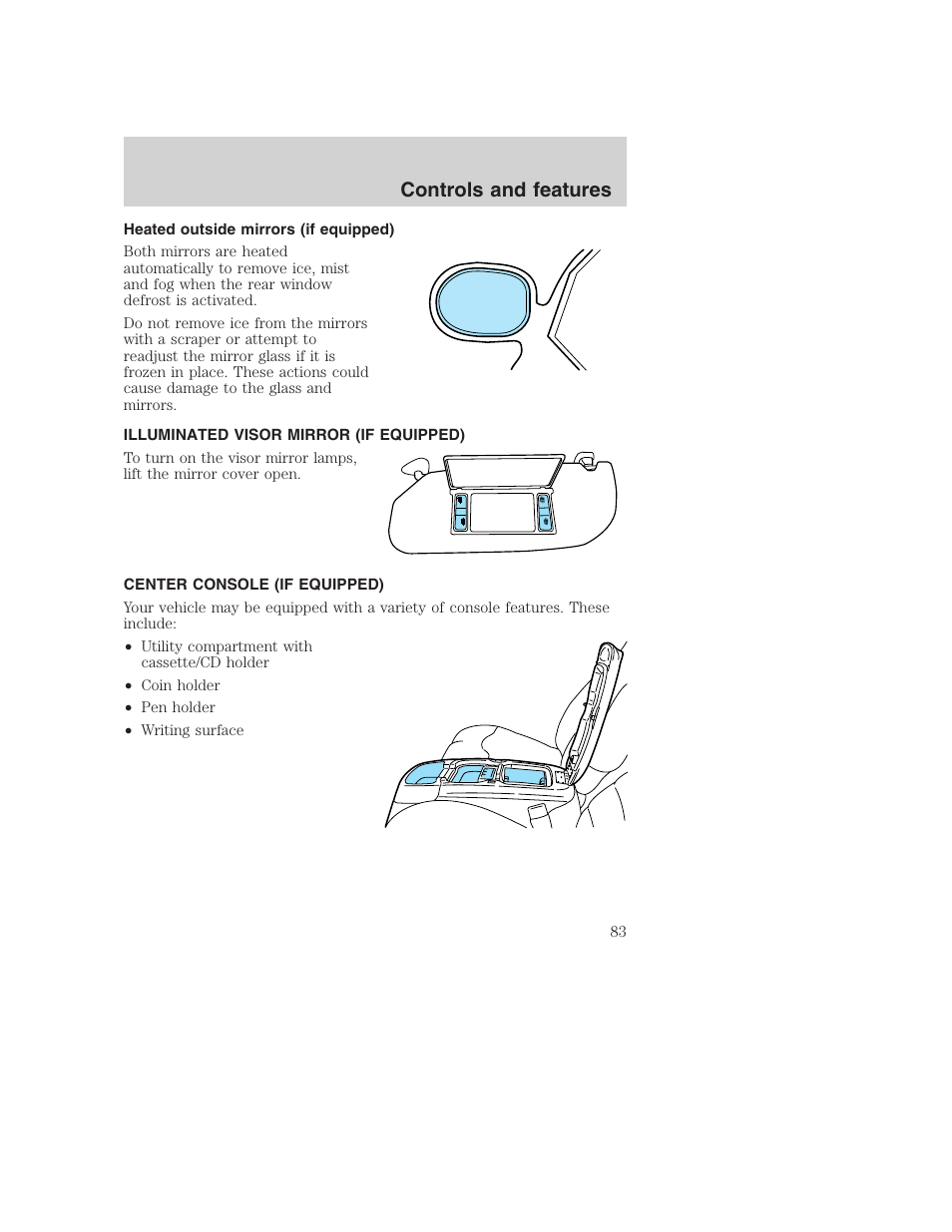 Controls and features | FORD 2001 F-550 v.2 User Manual | Page 83 / 288