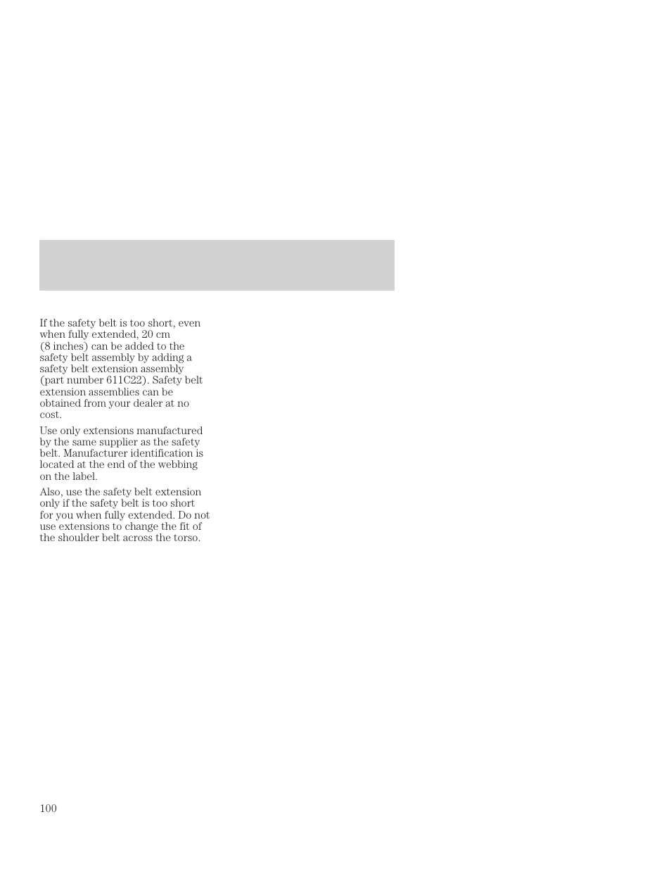 Seating and safety restraints | FORD 2001 Focus User Manual | Page 100 / 296