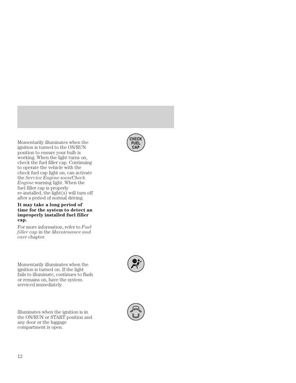 Instrumentation | FORD 2001 Focus User Manual | Page 12 / 296