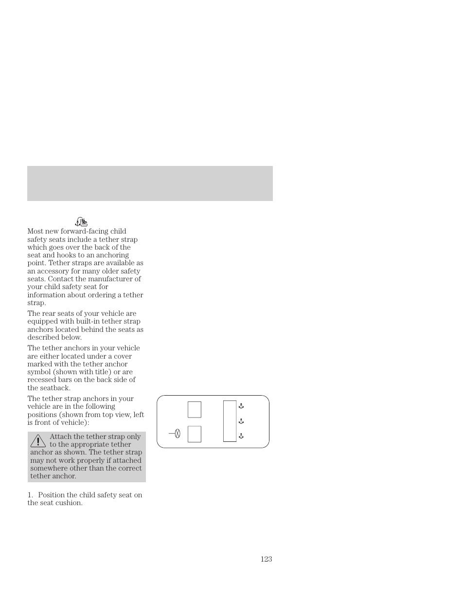 Seating and safety restraints | FORD 2001 Focus User Manual | Page 123 / 296